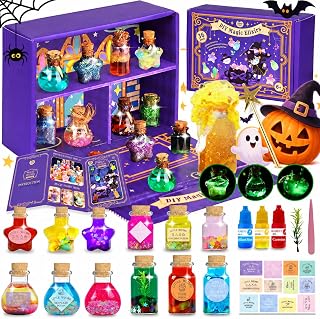 KIDDYCOLOR Magic Potion Kit for Kids - 12 Mixed Fairy Potion Bottles, Art Craft & Decoration Toys for Girls Ages 6 7 8 9 10 12+ Year Magical Workshop Kit for Boys Girls Birthday Party Gift, Christmas