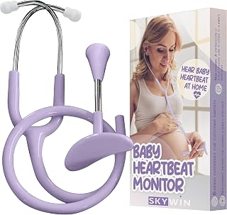 Fetal Heartbeat Monitor, Fetoscope Heart Beat Monitors - Purple | Pregnancy Detection - 24 Weeks, Baby Heartbeat Monitor Pregnancy, At Home Fetal Heartbeat Monitor with the Stethoscope