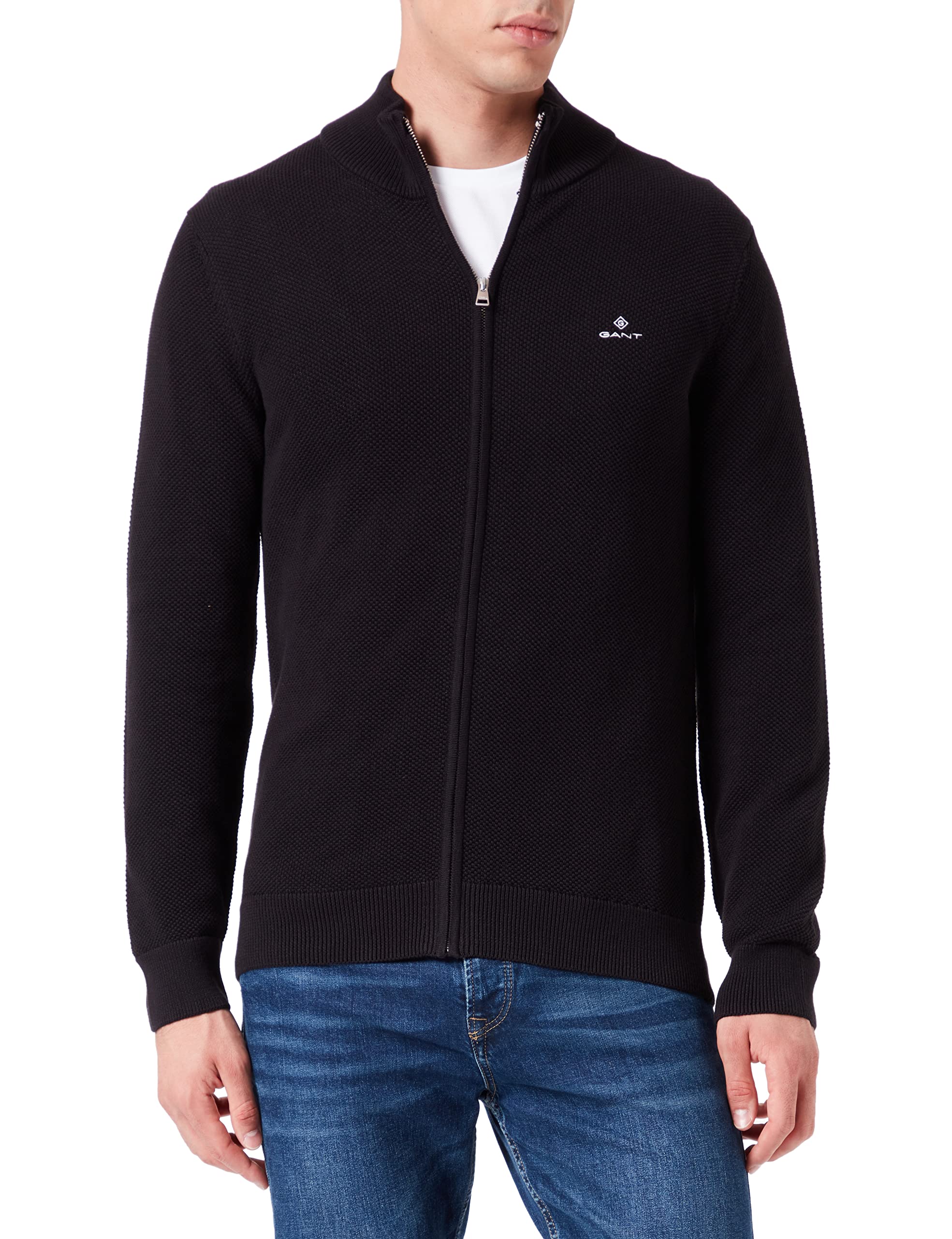 GANT Chaqueta de Algodón Pique con Cremallera Suter Pulver para Hombre