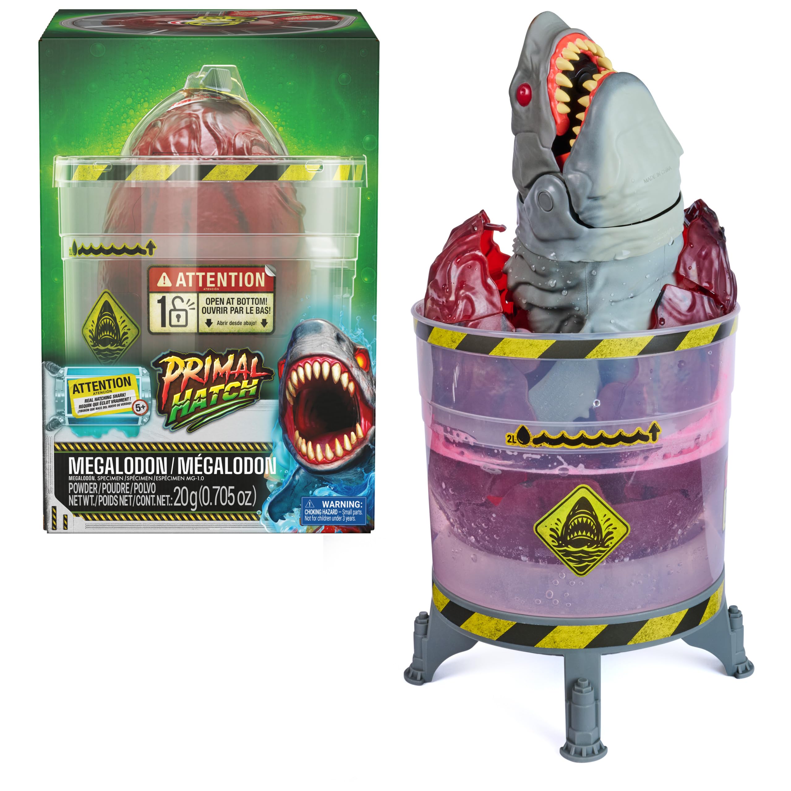 Primal Hatch Megalodon Hatching Shark Egg Interactive Toy | 16-inch Toy Shark, L