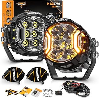 Auxbeam V-Ultra Series 3-Inch Round Offroad LED Pod Lights - White