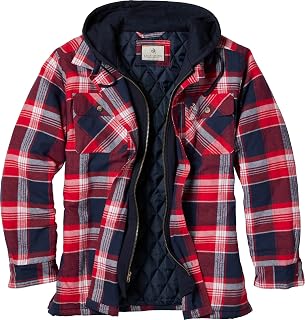 Legendary Whitetails Men's Flannel Shirt Jacket Plaid Hooded Shacket Shirt Jacket (pack of 1)