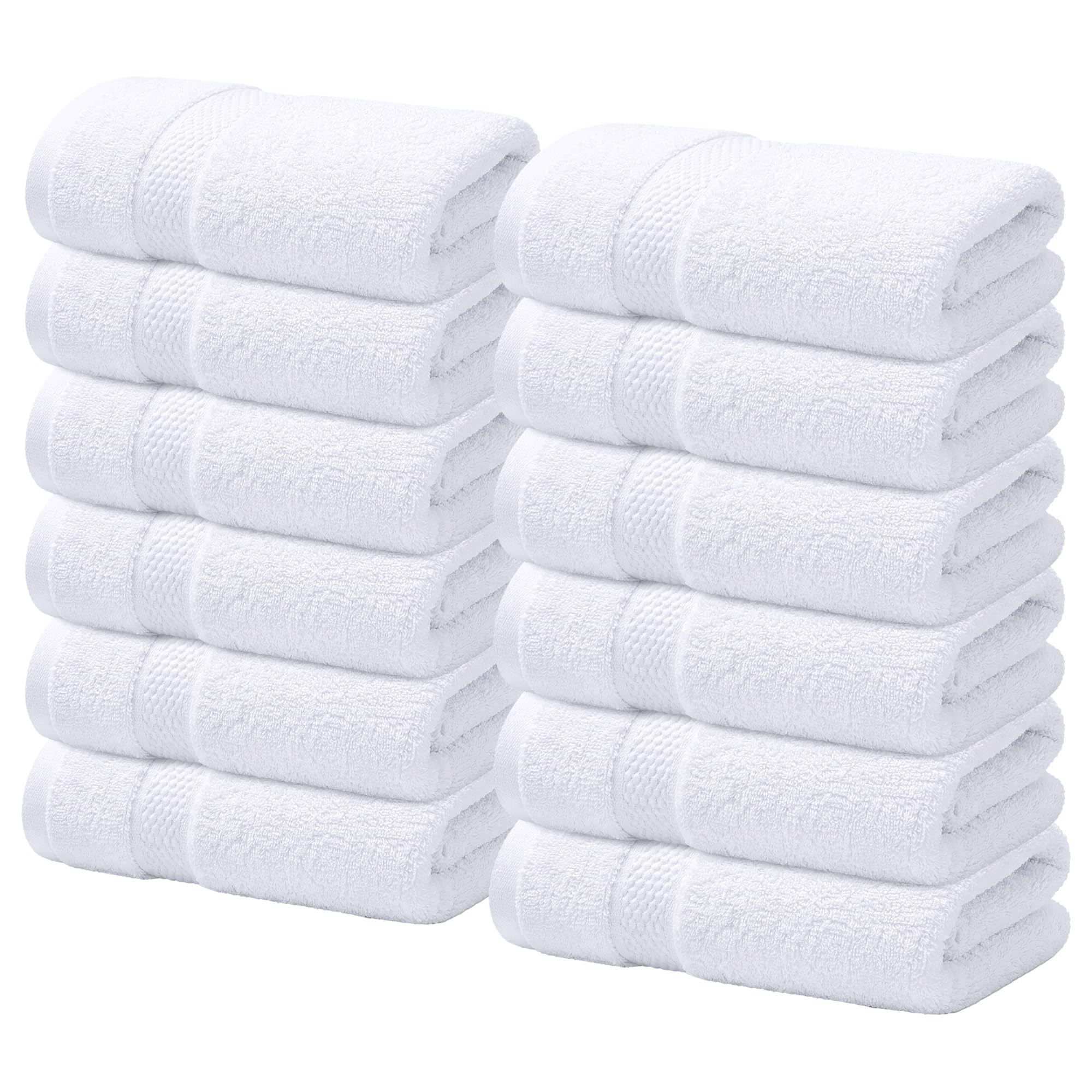 Infinitee Xclusives 100% Cotton Luxury Wash Cloths for Showering - 12 Pack | Was