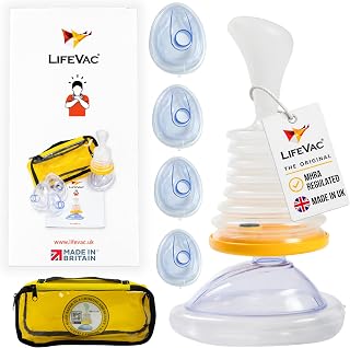 LifeVac Travel Anti Choking Device - Choking Rescue Device Travelling Kit | First Aid Kit for Baby, Infant & Adult, Portable Airway Suction, Travel Carry Case, Anti Choke Heimlich Alternative