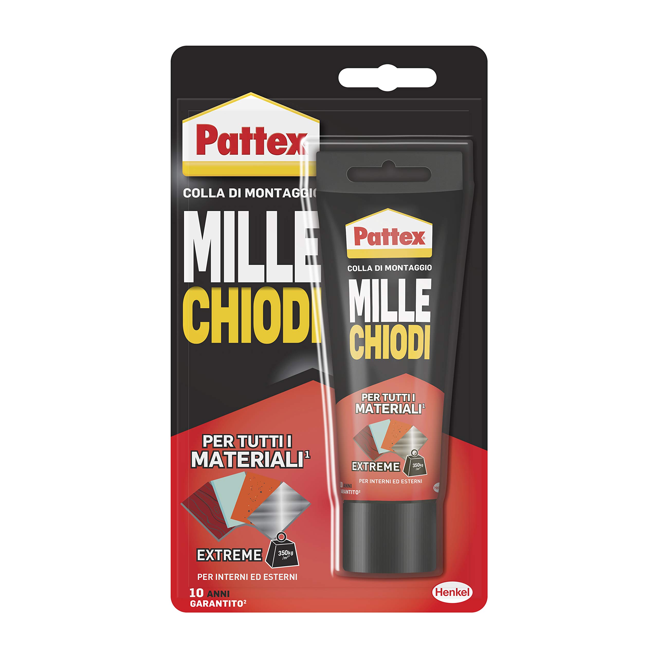 Pattex Mille Chiodi Extreme Strong Mounting Adhesive, Strong Adhesive for Indoor