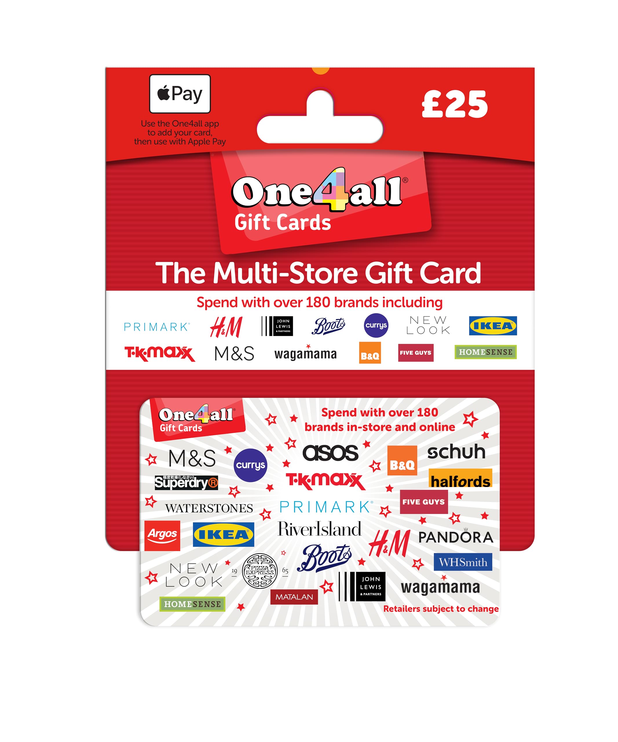 One4all Physical Gift Card | For redemption in UK - Delivered by Post - Cluster 