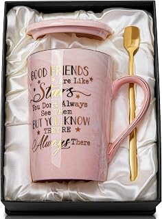 Biching Best Friend Birthday Gifts for Women, Friendship Gifts for Women | Unique Mothers Day Birthday Gift Ideas for Her Friend Female Besties BFF Ceramic Marble Coffee Mug Gift Box Printed Gold 14oz