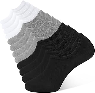 CLOSEMATE 6 Pairs of Men's Cotton Breathable Short Invisible Socks Summer Non-Slip Silicone Men and Women