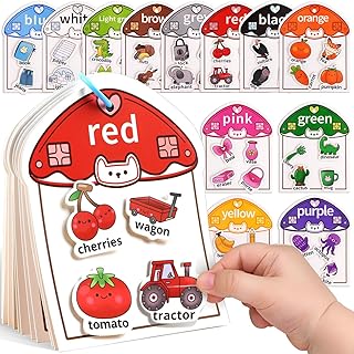 MUONE Montessori Busy Book Color Sorting Toys for Toddlers 2-4 Years | Educational Preschool Learning Activities for Kids, Sensory Fine Motor Matching Games for 3 Year Old Boys Girls Gifts