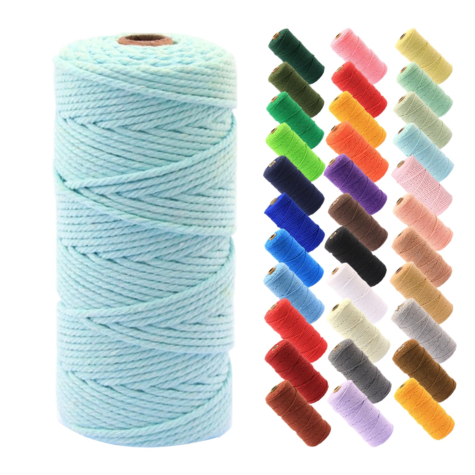 Macrame Rope 0.12 inch x 100 m Braided Rope for DIY Crafts Macrame Craft Making 