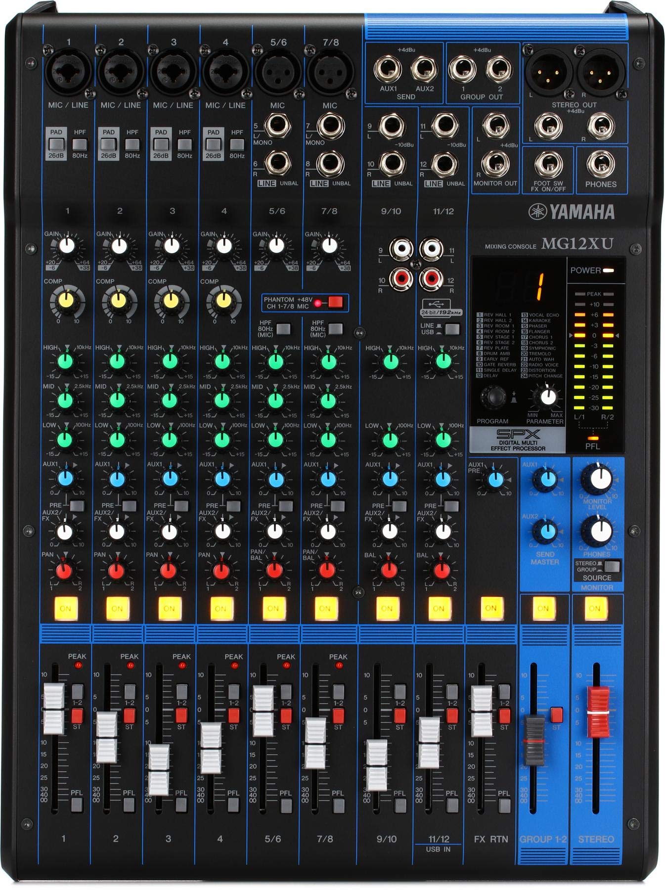 Yamaha Mg12Xu 12-Input 4-Bus Mixer With Effects