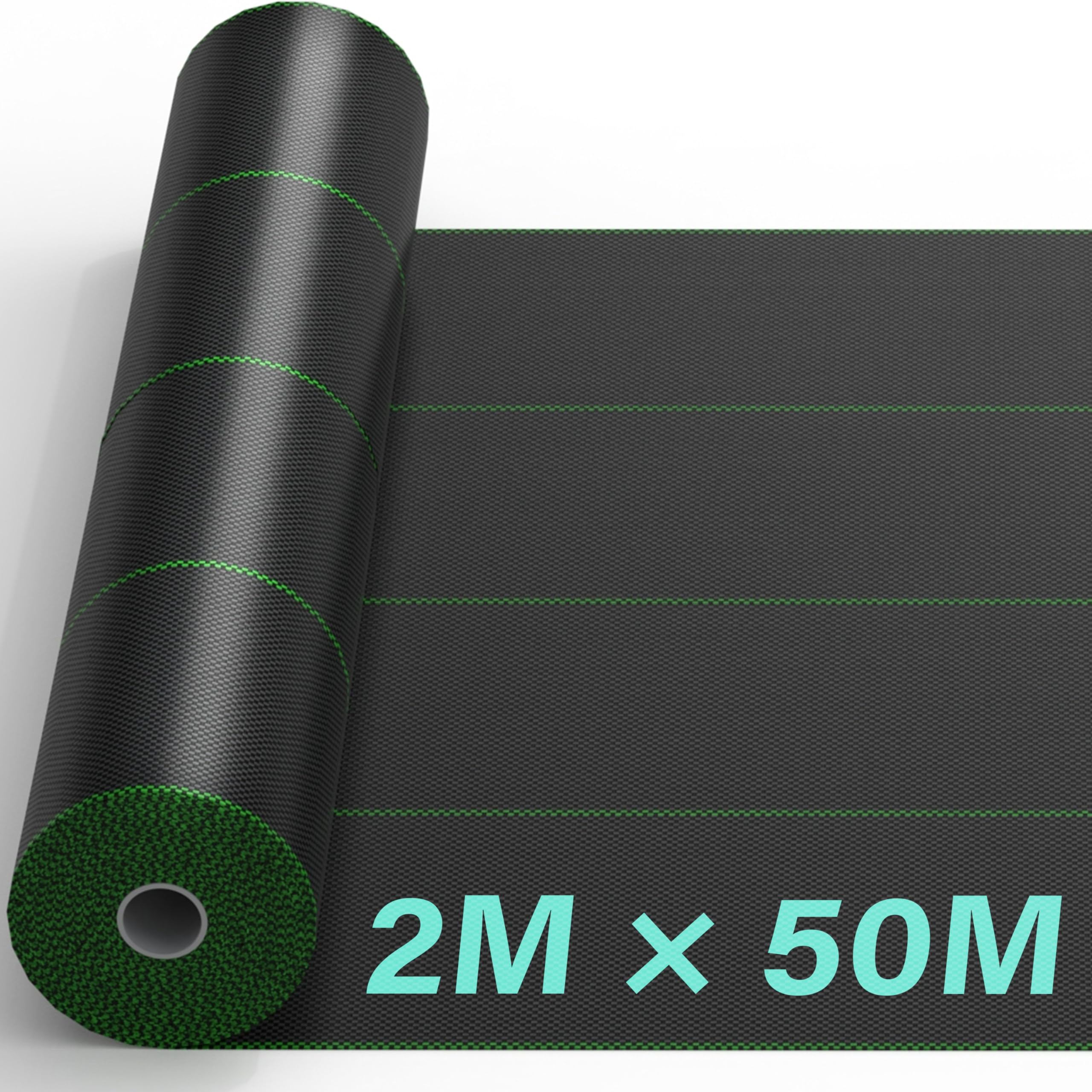 2mx50m Heavy Duty Weed Control Membrane Garden Weed Barrier Fabric for Landscapi