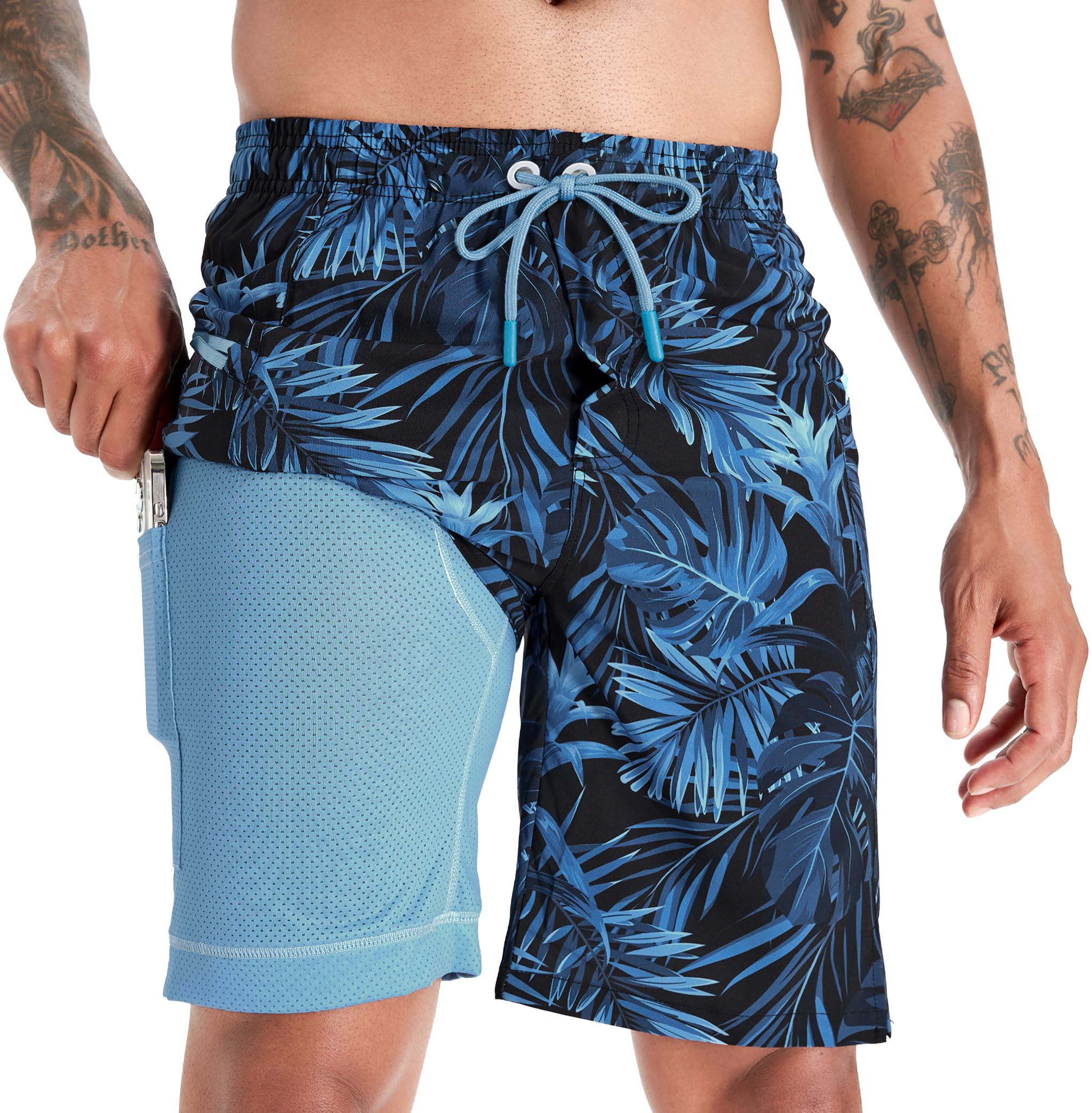 APTRO Men's Swimwear Beach Surfing Swimming Pool Hawaiian Print Summer
