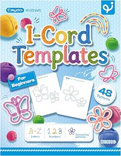 Learn to Make iCord Handicrafts, 48 Patterns Letters Numbers Decorative | Templates Guide for Tricotin, A–Z and 0–9 Patterns for Knitted Cord Crafts, Perfect Helper for Beginners