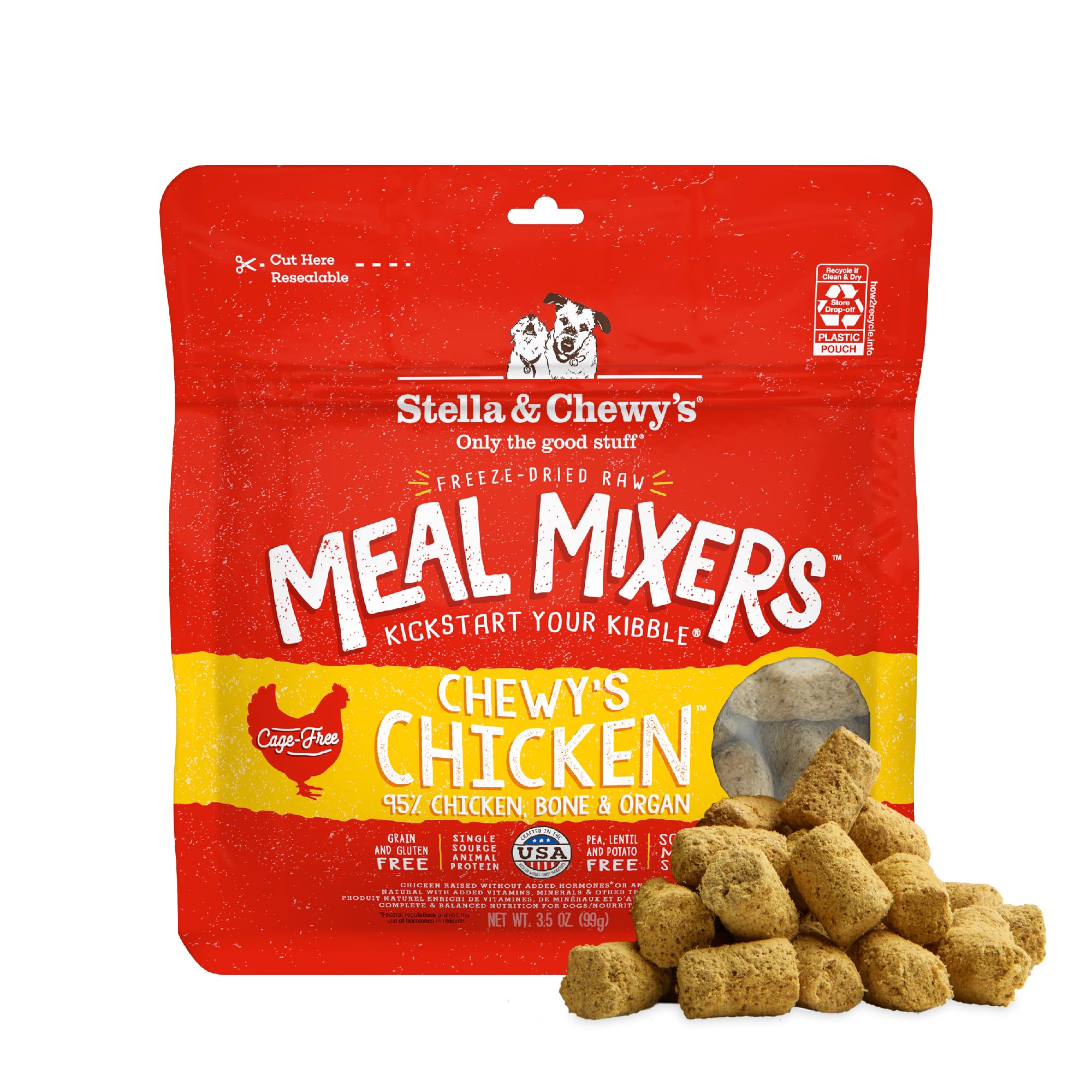 Stella & Chewy's Freeze-Dried Raw Chicken Meal Mixers- Dog Food Topper and Mixer