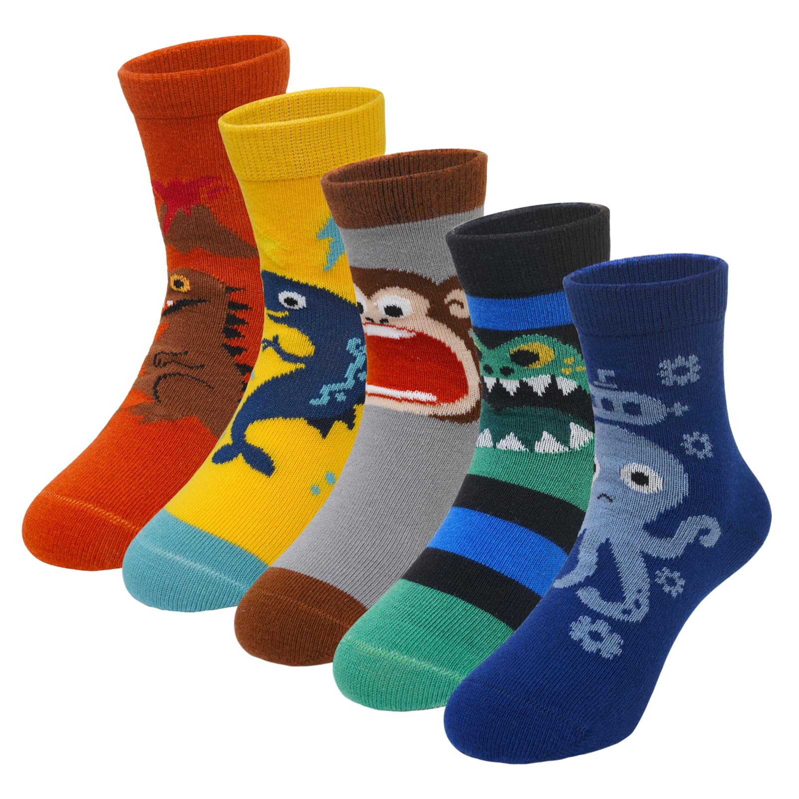LOFIR Cotton Socks for Boys Children: Funny Seamless Socks for Boys - Novelty An