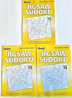 Volumes 72, 73, and 74 of the Jigsaw Sudoku from the Dell Collectors Series (Penny Press)