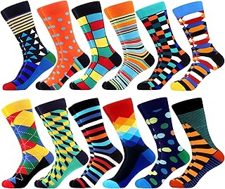 WeciBor Men's Funny Novelty Crew Socks Cotton Multi Pack Gift Size 7-14