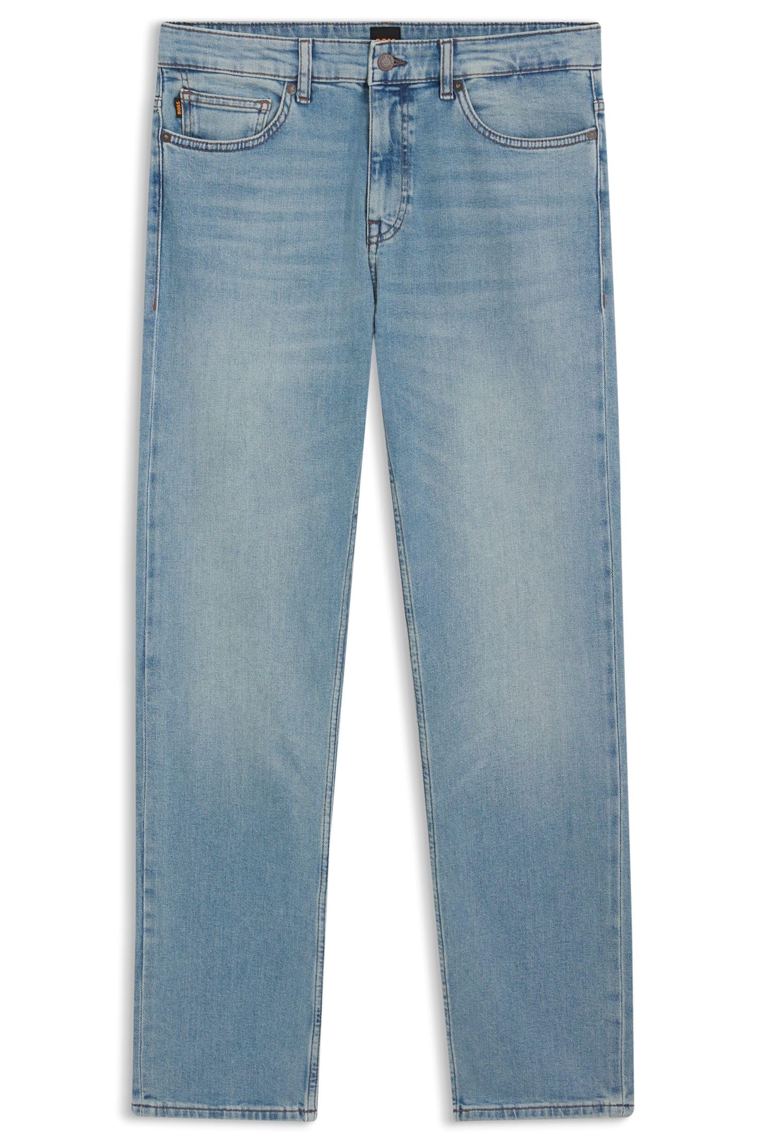 BOSS Mens Delaware Slim Fit Jeans, Modern Silhouette Cotton