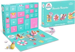 My Mini Advent Series 1 By ZURU | 24 Daily Reveal Windows, 2 Baby Dolls, Outfits, Feeding Items & Sunglasses, Nurturing Play, Holiday Gift