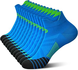 PAPLUS Ankle Compression Socks for Women and Men, 2/4/6 Pairs Low Cut Compression Running Socks with Ankle Support