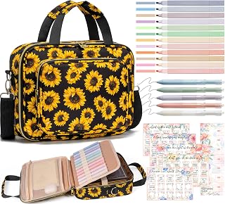 Bible Cover Case for Women, Large Bible Bag w/Study Supplies Journaling Kit