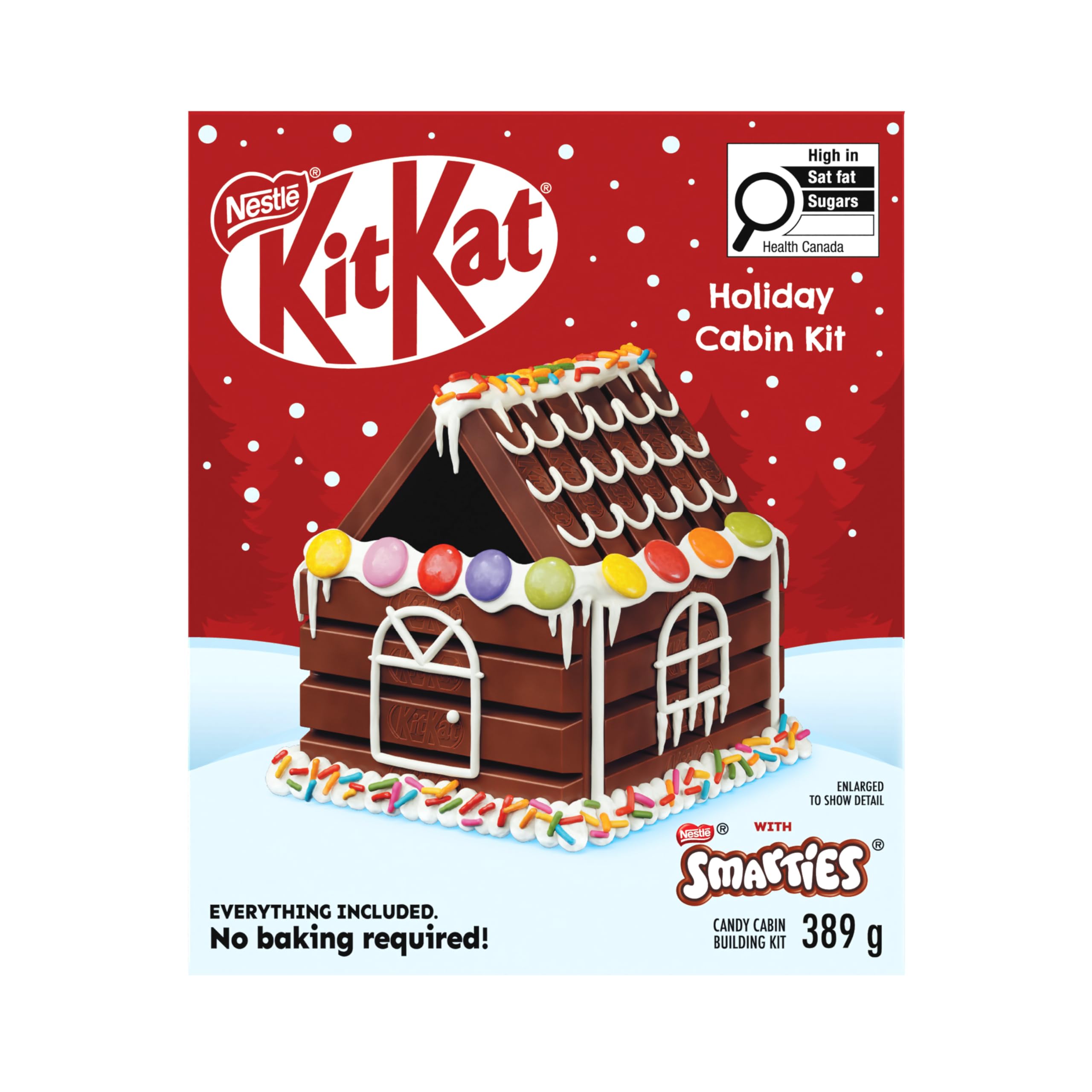KIT KAT Holiday Cabin Kit, Everything Included, 389 g | Christmas Chocolate, No 