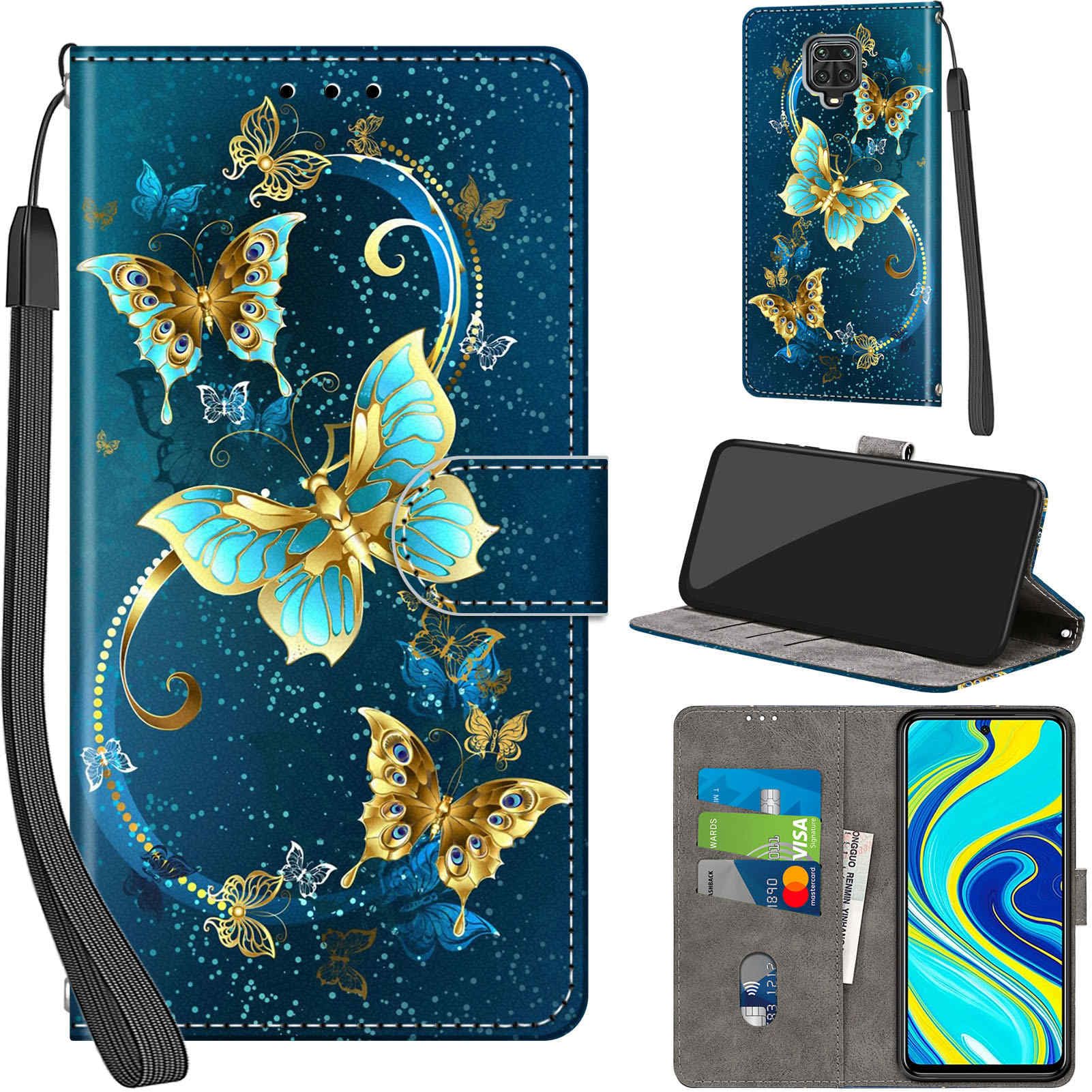 Cover for Xiaomi Redmi Note 9 Pro Max Wallet Case Turquoise