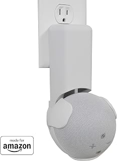 Made For Amazon Outlet Hanger, White, for Echo Dot (4th generation)