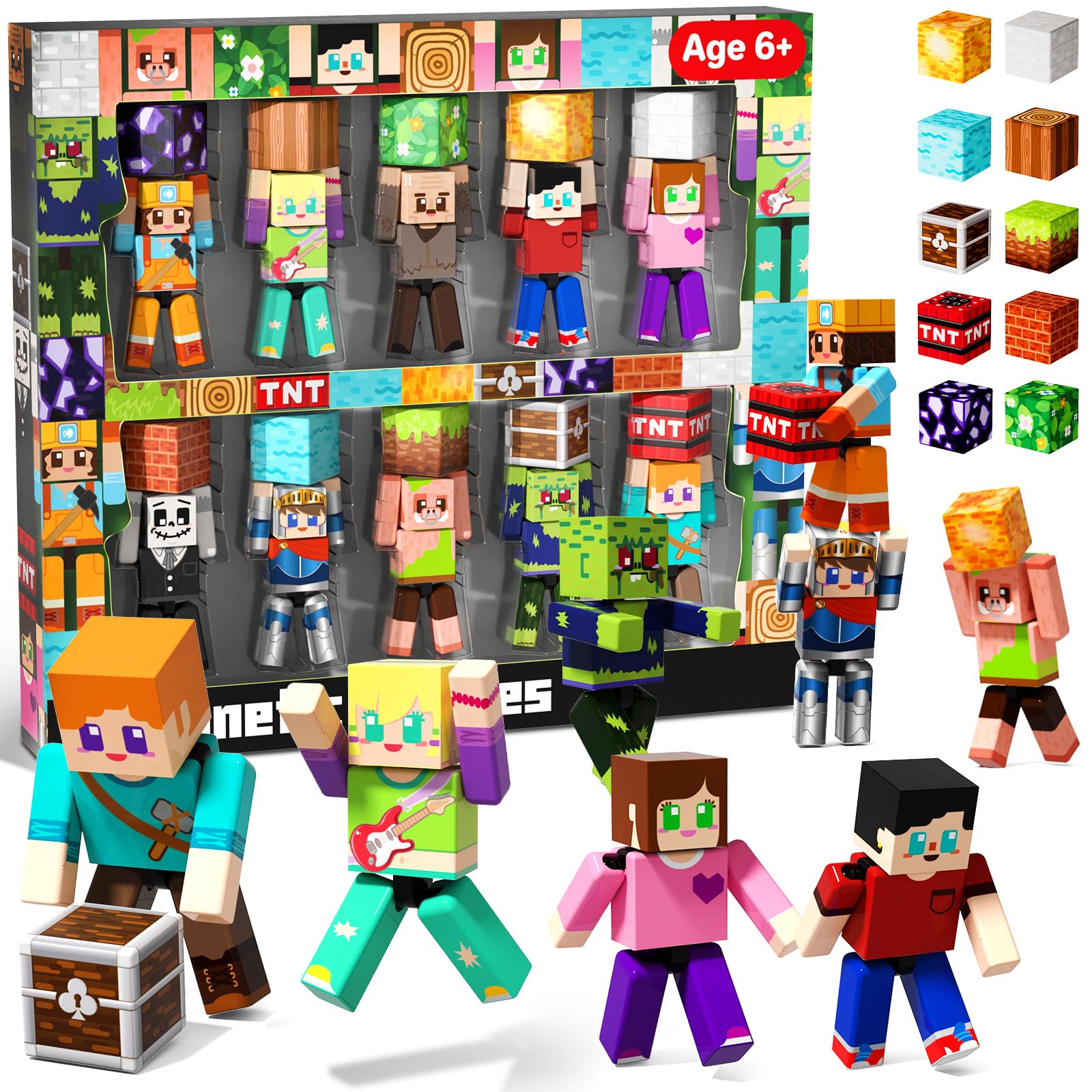 20 Pcs Magnetic Action Figures Playset - Magnetic Building Toys | Magnet People 