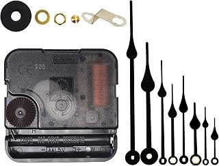 Youngtown 12888 Clock Mechanism 13/64" Thread Battery Operated Replacement | Comes with 4 Sizes Black Clock Hands Fits Various Clock Faces Ideal for DIY Wall Clock Making Repair & Replacement Projects