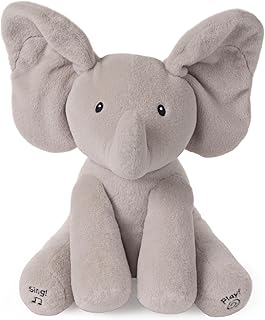 GUND Baby Flappy Elephant 12-Inch Interactive Animated Musical Baby Toy | Talking Elephant with Movements, Musical Toy Teaches Cause-and-Effect and Sings, Promotes Self-Soothing and Tactile Play