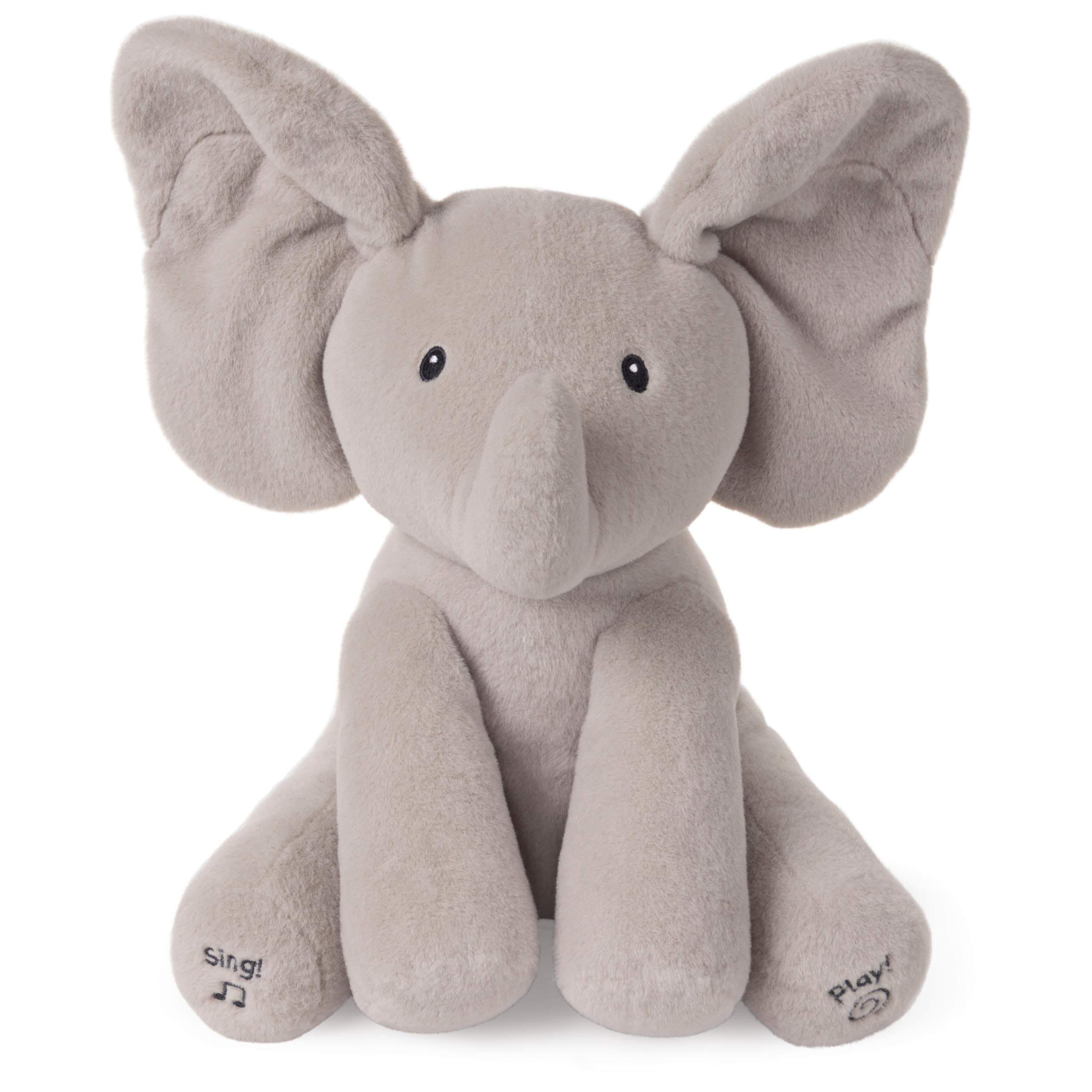 GUND Baby Flappy Elephant 12-Inch Interactive Animated Musical Baby Toy | Talkin