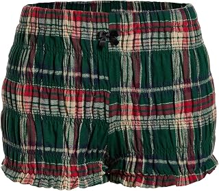 SOLY HUX Women's Ruffle Shorts Plaid Gingham Y2k Bloomers Micro Bottoms