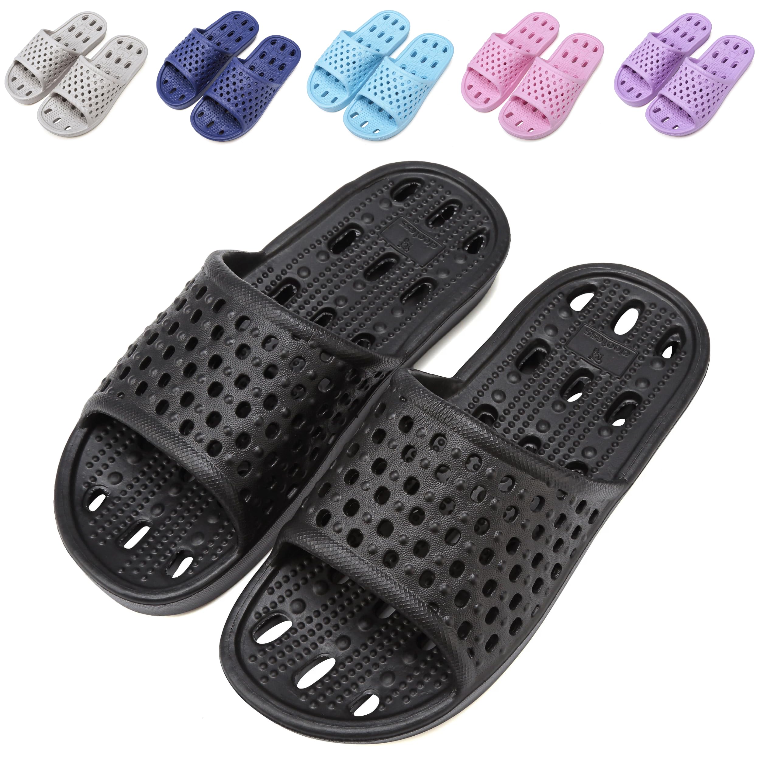 Bathing Shoes Women's Men's Slippers Summer Slide Mules Beach Bathroom Non-Slip 
