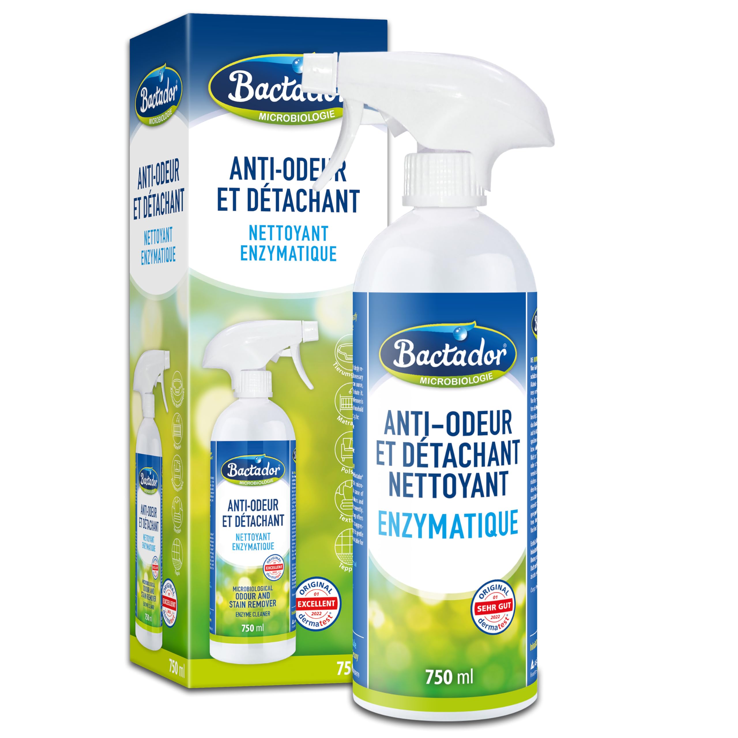 Bactador Anti-Odour and Microbiological Stain Remover 750 ml – Spray – Microbiol