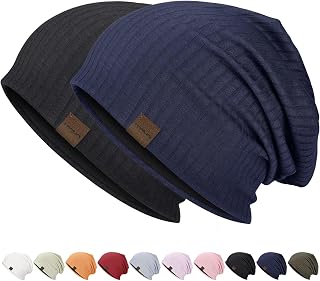 HAMUNI Slouchy Beanie for Men Women Soft Lightweight Chemo Headwear