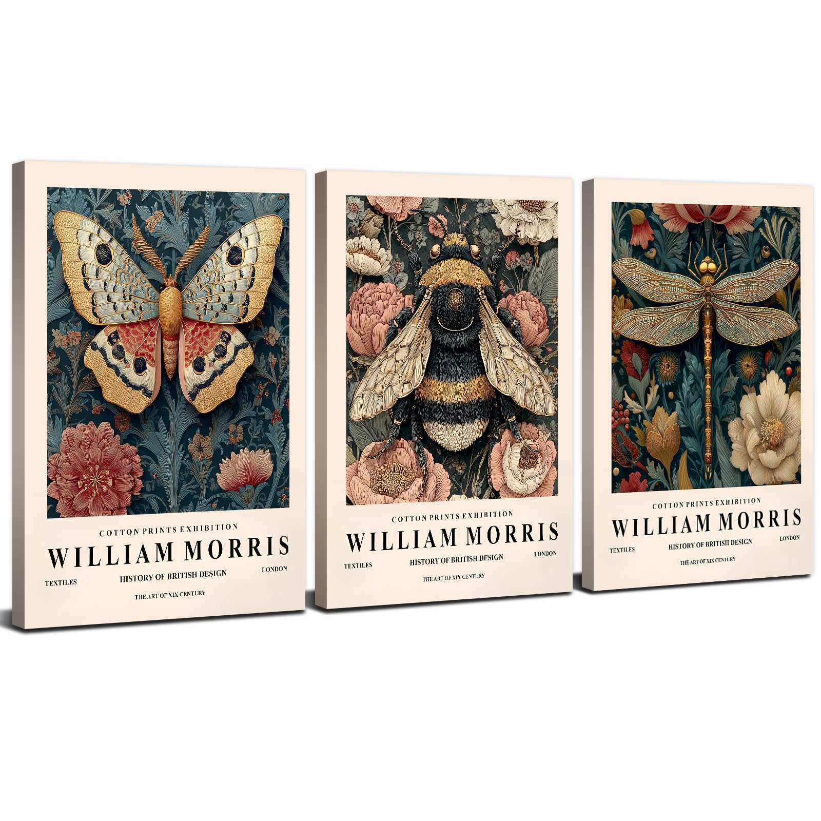 William Morris Wall Art Bathroom Decor Vintage Botanical Canvas Pictures William