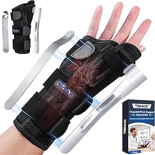 TISMOD Wrist Thumb Brace Spica Splint Right Left Hand Adjustable | Carpal Tunnel Wrist Brace Night Support with Thumb Splint Support for De Quervain's Tenosynovitis,Tendonitis,Women/Men