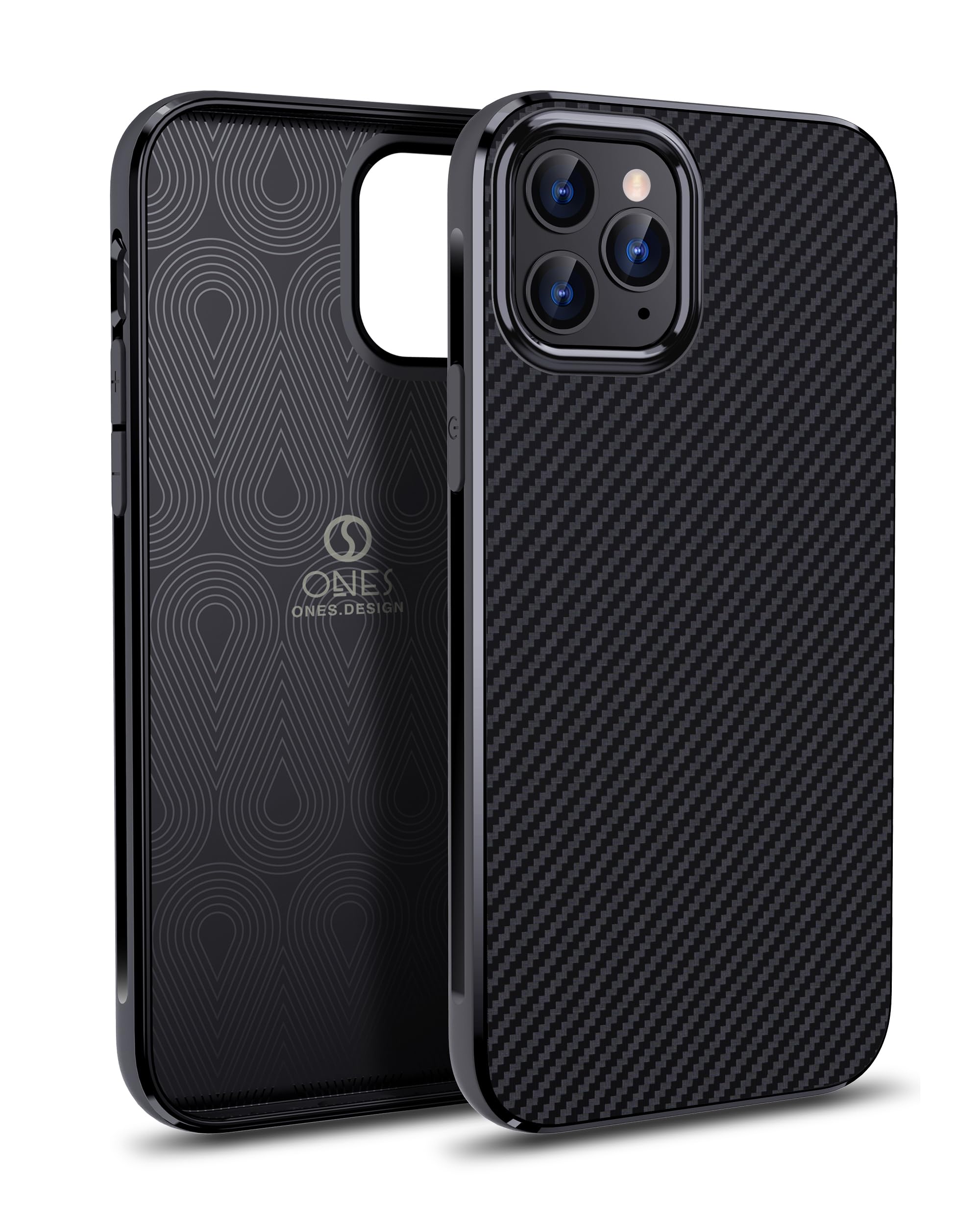 ONES Case for iPhone 11 Pro Max Soft Carbon Fiber Texture, Military Drop Protect