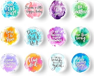 Velvtonics 12PCS Fridge Magnets Words A | Fridge Magnets Decoration for Refrigerator Locker Whiteboard Decorative Magnetic Board Cabinets