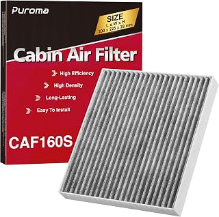 Puroma Cabin Air Filter Activated Carbon for CF12160 CAF1948P Hyundai KIA | For Kona Tucson Veloster Venue Seltos Soul EV, Easy Install, Odor Removal, High Airflow Capacity, Long-lasting, Multi-layer