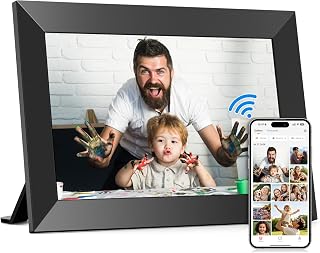 Digital Picture Frame, 10.1" WiFi Electronic Photo Frames, 48GB Storage | No Subscription Needed, 16GB local + 32GB cloud storage, 1280×800 IPS touchscreen, Send Photos from Your Phone from Anywhere