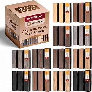 Avana Acoustic Wall Panels Color Samples Pack - Premium Wood Panels for Wall Decor - Interior Sound Proofing and Acoustic Panels