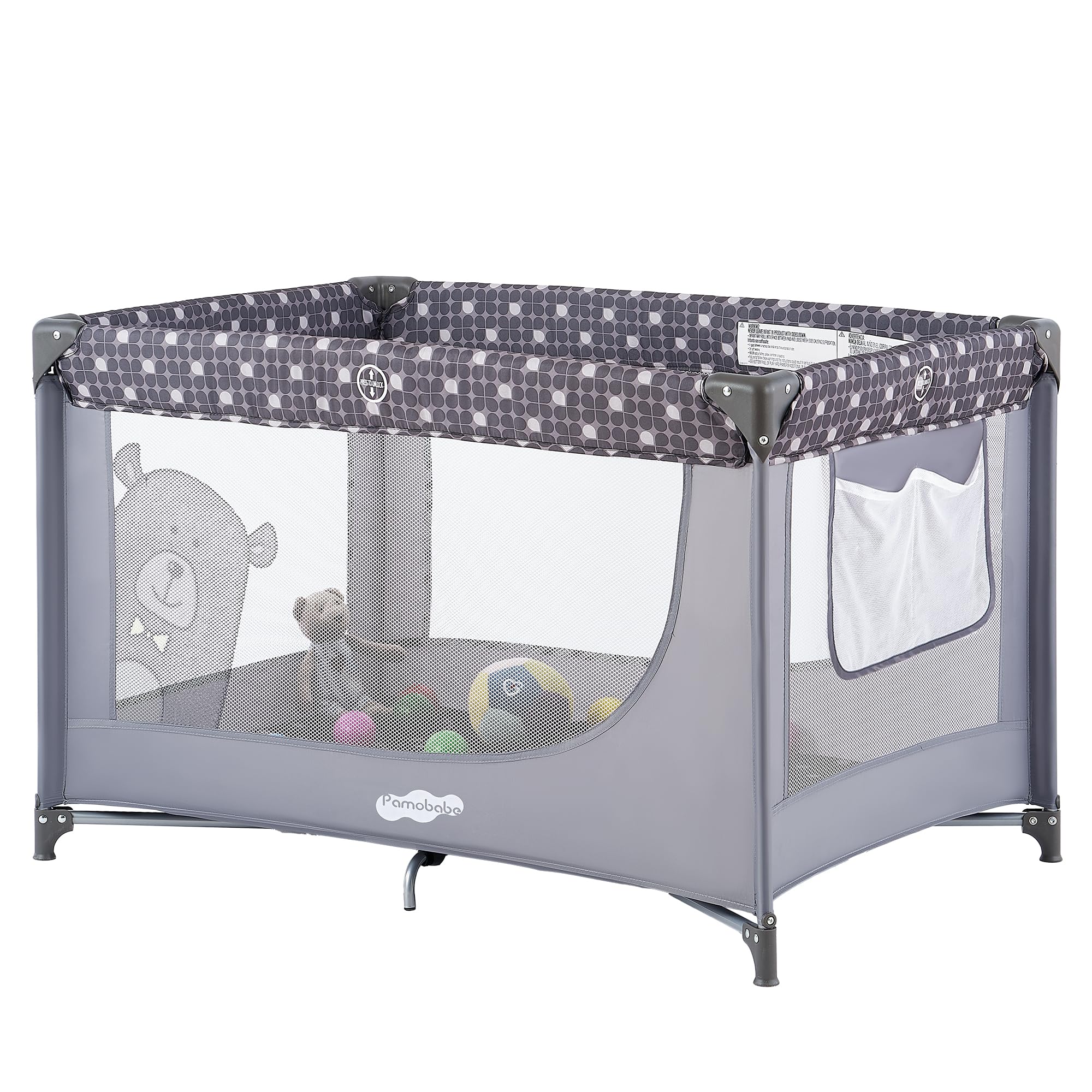 Pamo Babe Pack and Play Portable Crib Baby Playpen Foldable Playard for Infant T