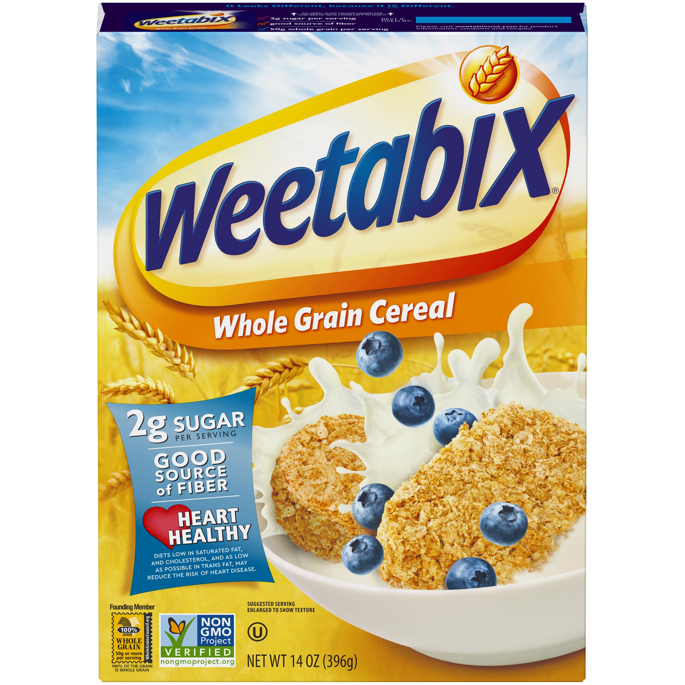 Weetabix Biscuits Whole Grain Breakfast Cereal, 14 oz Box | Light, Crispy Biscui