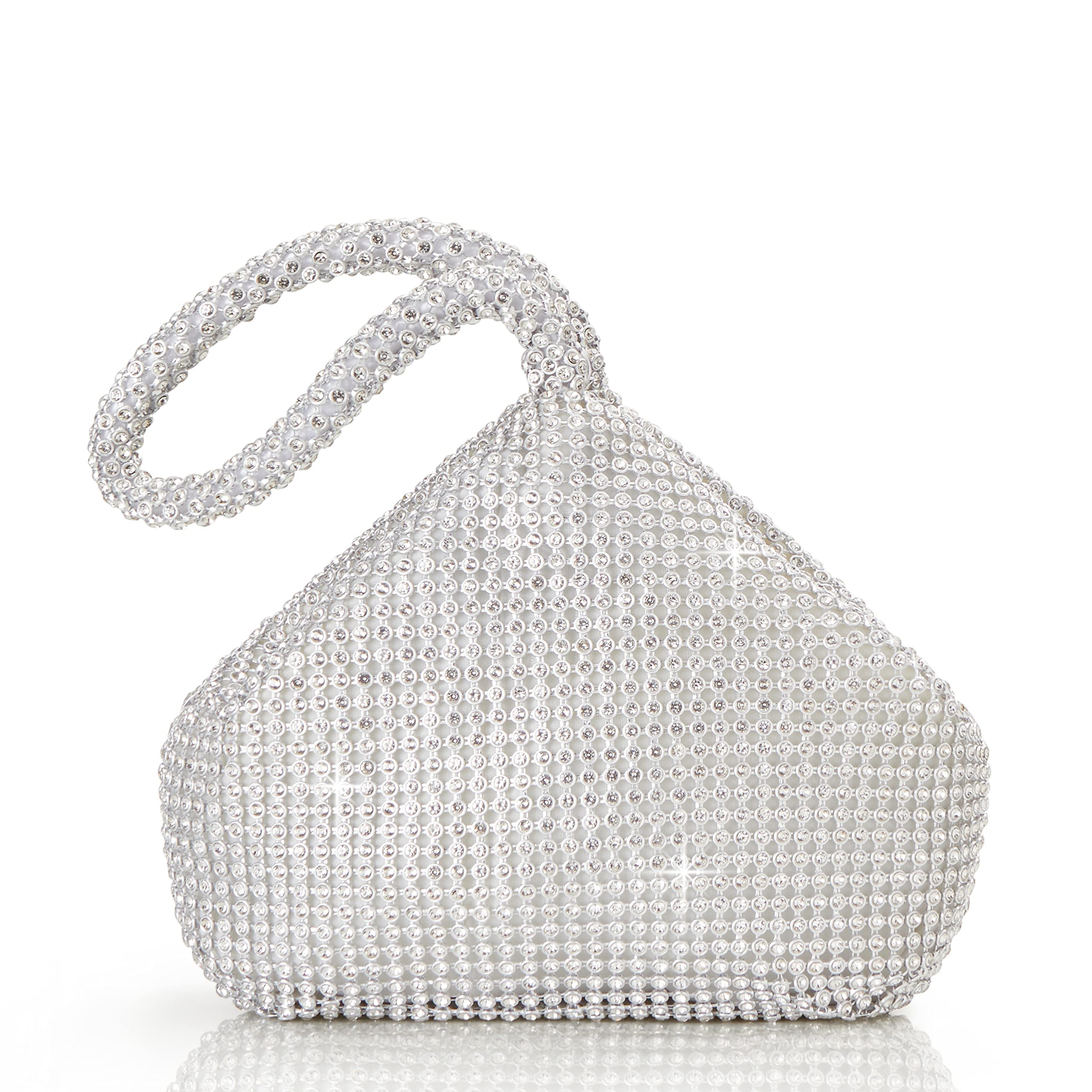 BABEYOND Gatsby 1920s Women's Silver Handbag 17.5 x 20 cm, Silver, One Size
