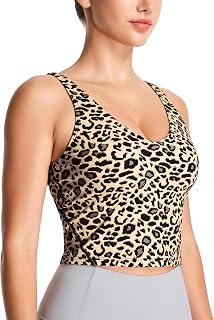 THE GYM PEOPLE Women’s Longline Sports Bra Wirefree Padded Medium Support Yoga Bras Gym Running Workout Tank Tops