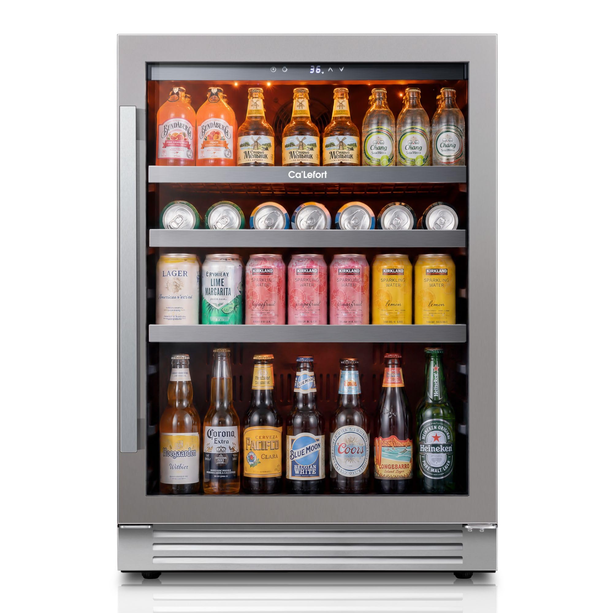 Ca'Lefort 24'' Beverage Refrigerator, 180 Can Beverage Fridge Under Counter | 34