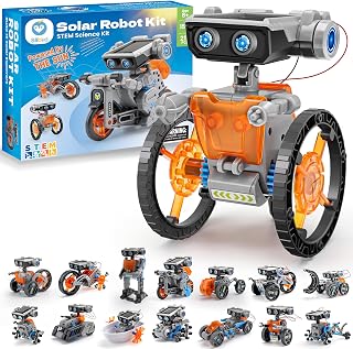 Sillbird Solar Building Robot Kit 15-in-1 STEM Gift for Boys Aged 8-13 | Sun or Battery Powered Robotic, DIY Educational Set, Science Learning Project, Birthday Presents for Kids, 212 Pieces